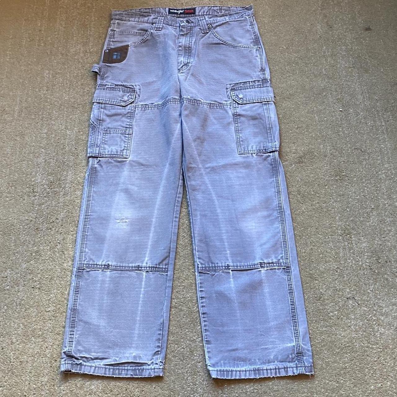 Wrangler Riggs cargo pants. Super sick fade. Has... - Depop