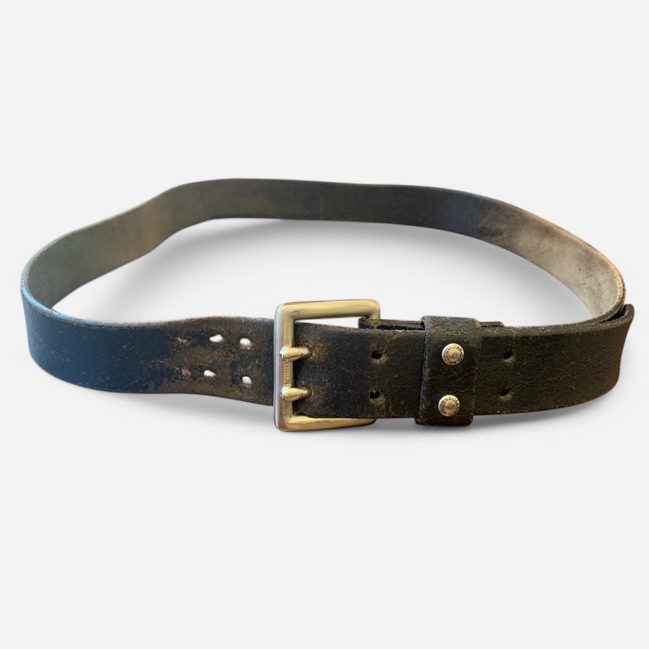 ●DOFFJASON● Arizona Vintage Hard Leather Belt BLACK DJ22SS Jerome-Mens-Brown-Leather-Belt