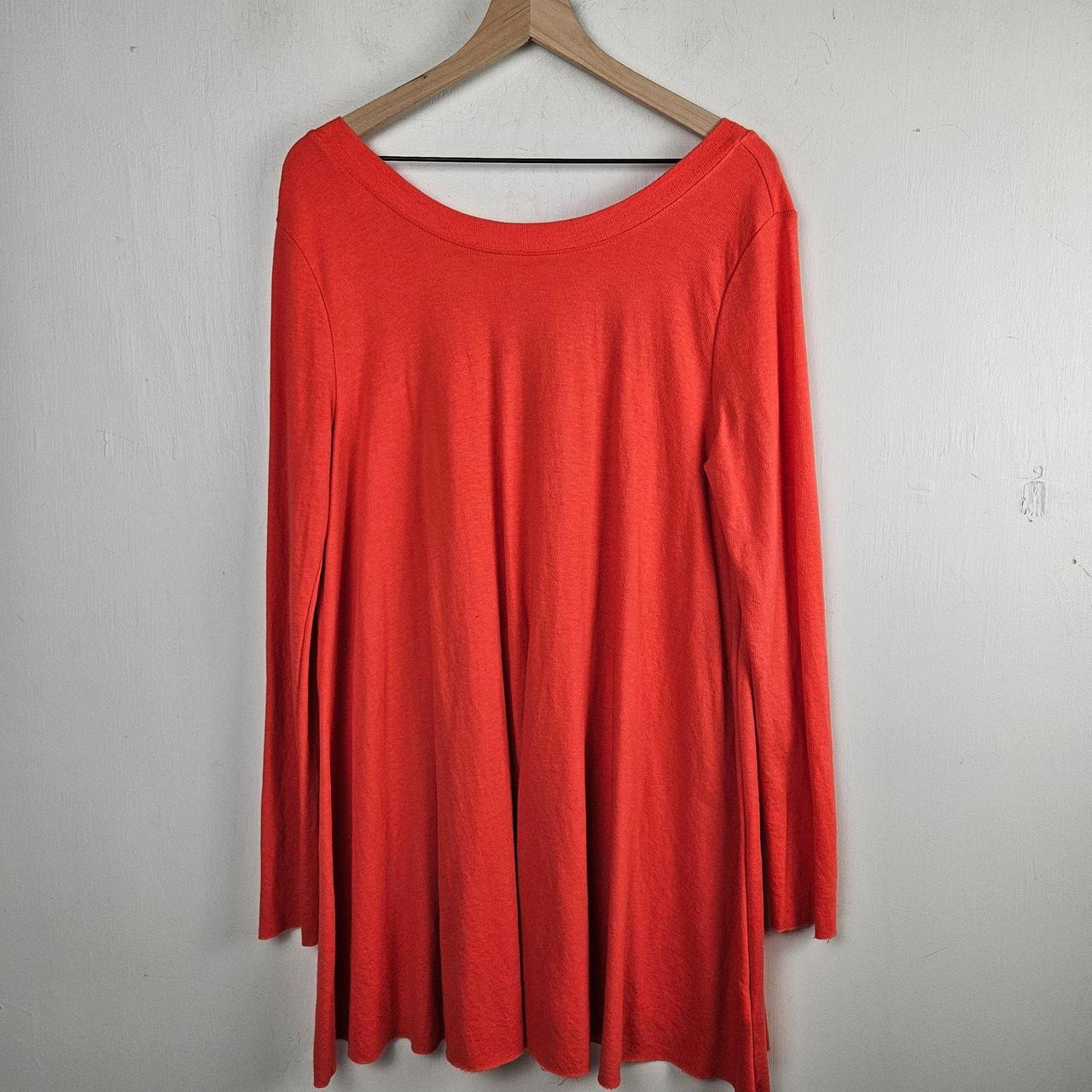 FREE PEOPLE beach red oversized tunic popular