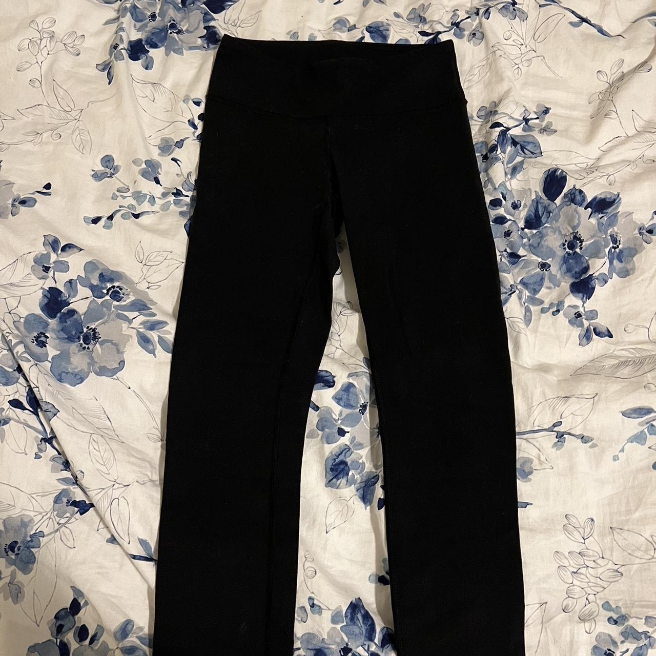 Cropped lululemon leggings Black Size 2 Thick and... - Depop