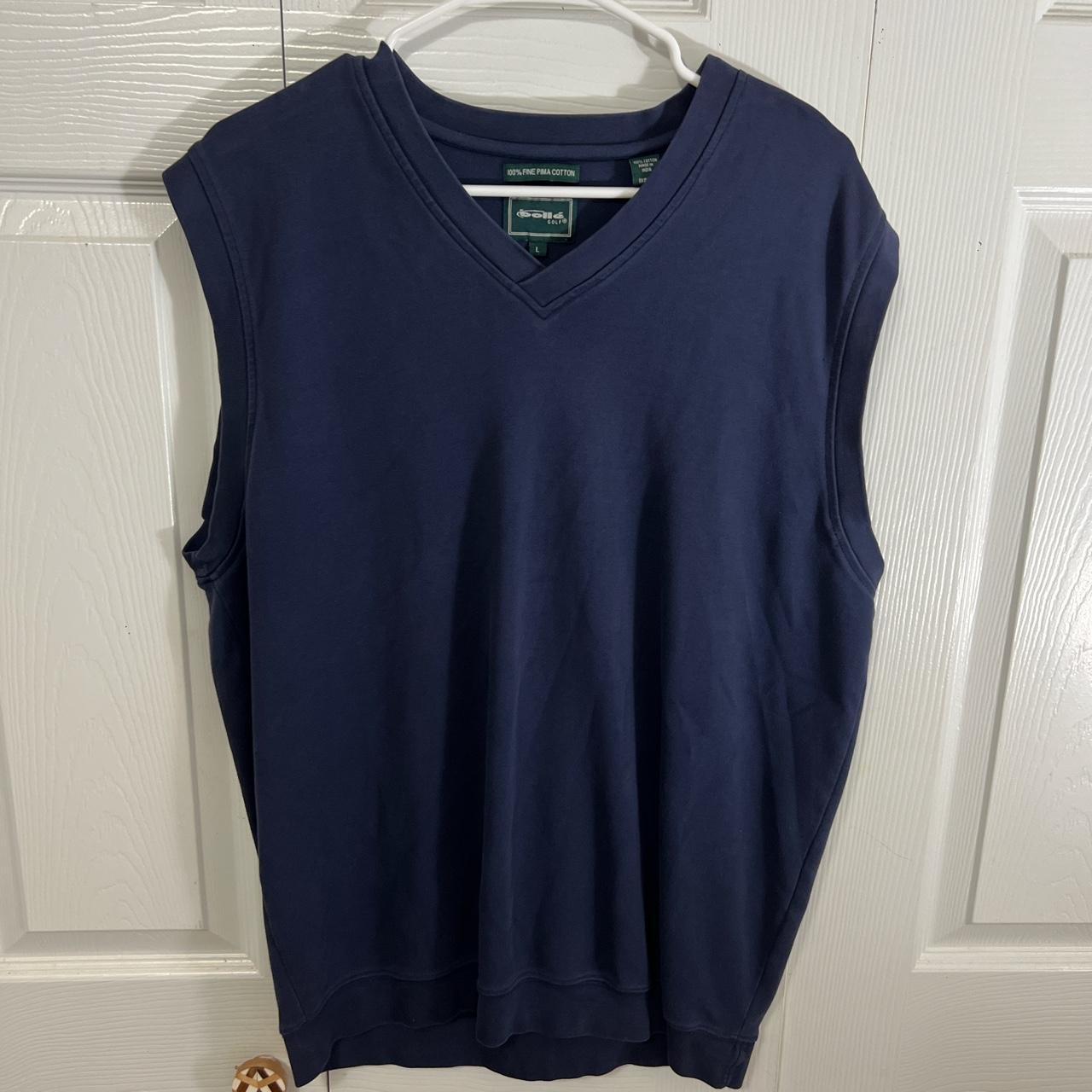 Vintage BOLLÉ GOLF mens navy sweater vest. Mens size... Depop