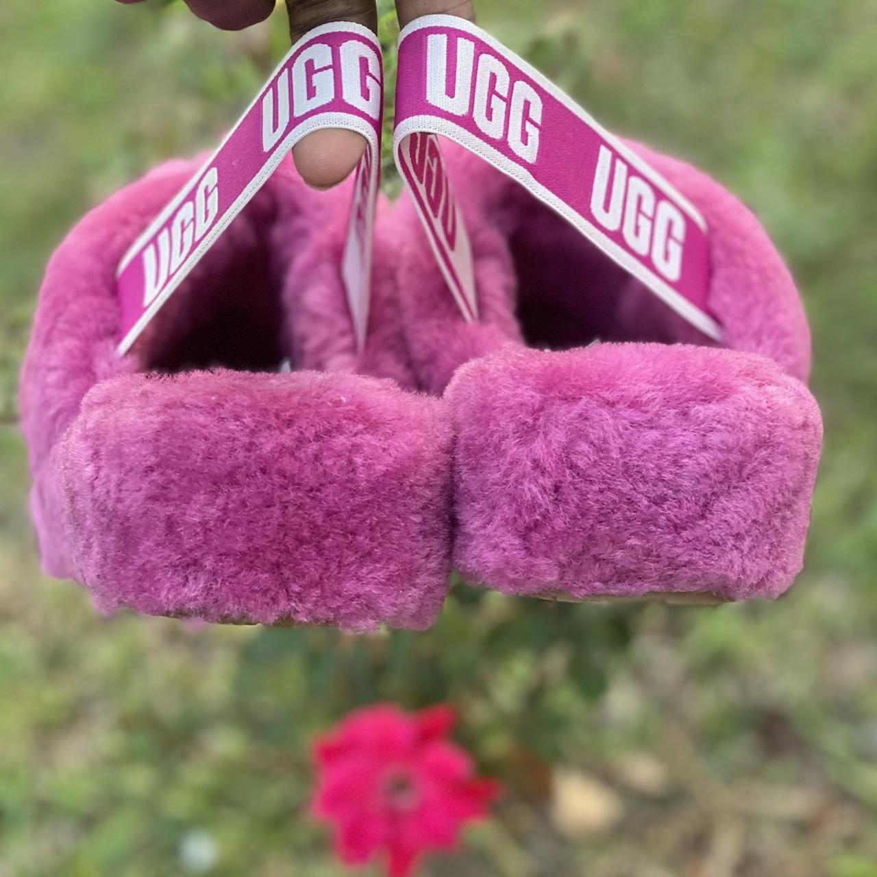 Dark pink ugg clearance slippers