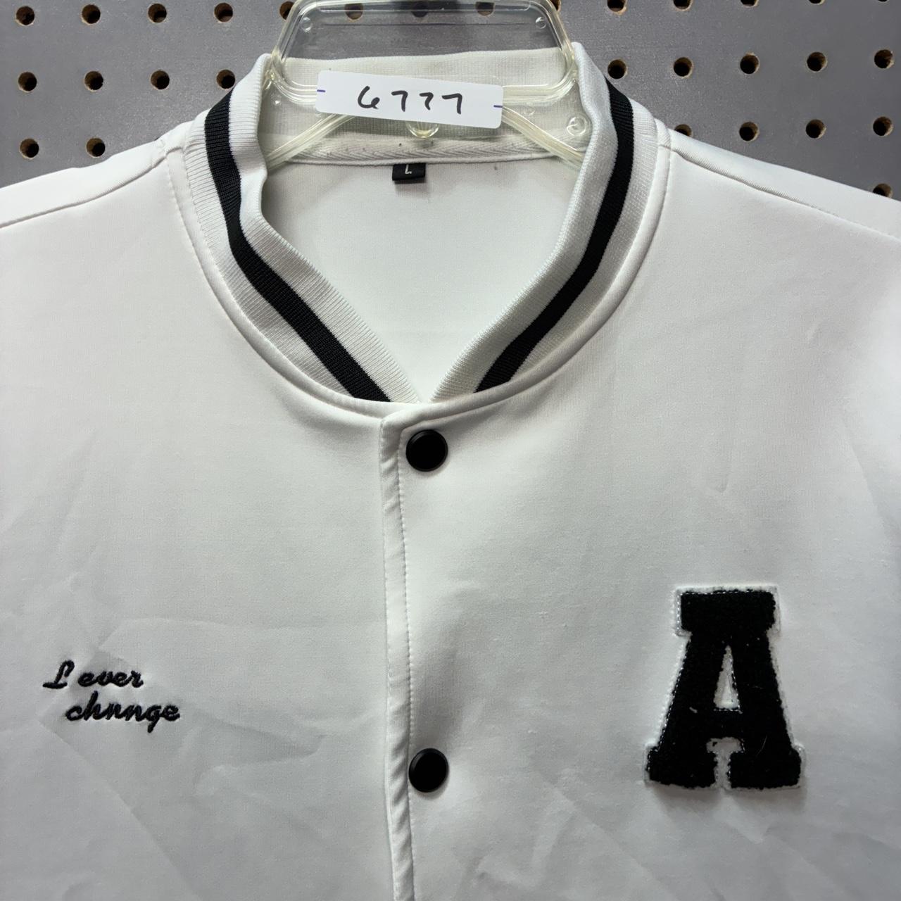 Source Unknown Men's Varsity Jacket - White/Black… - image 2