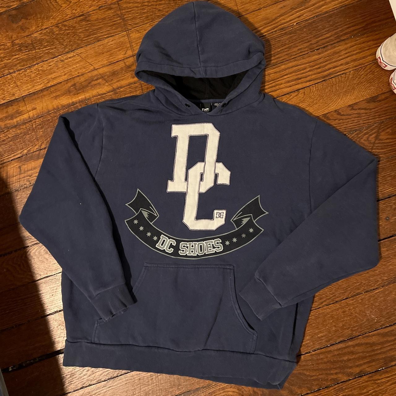 DC Shoes Men's Navy Hoodie | Depop