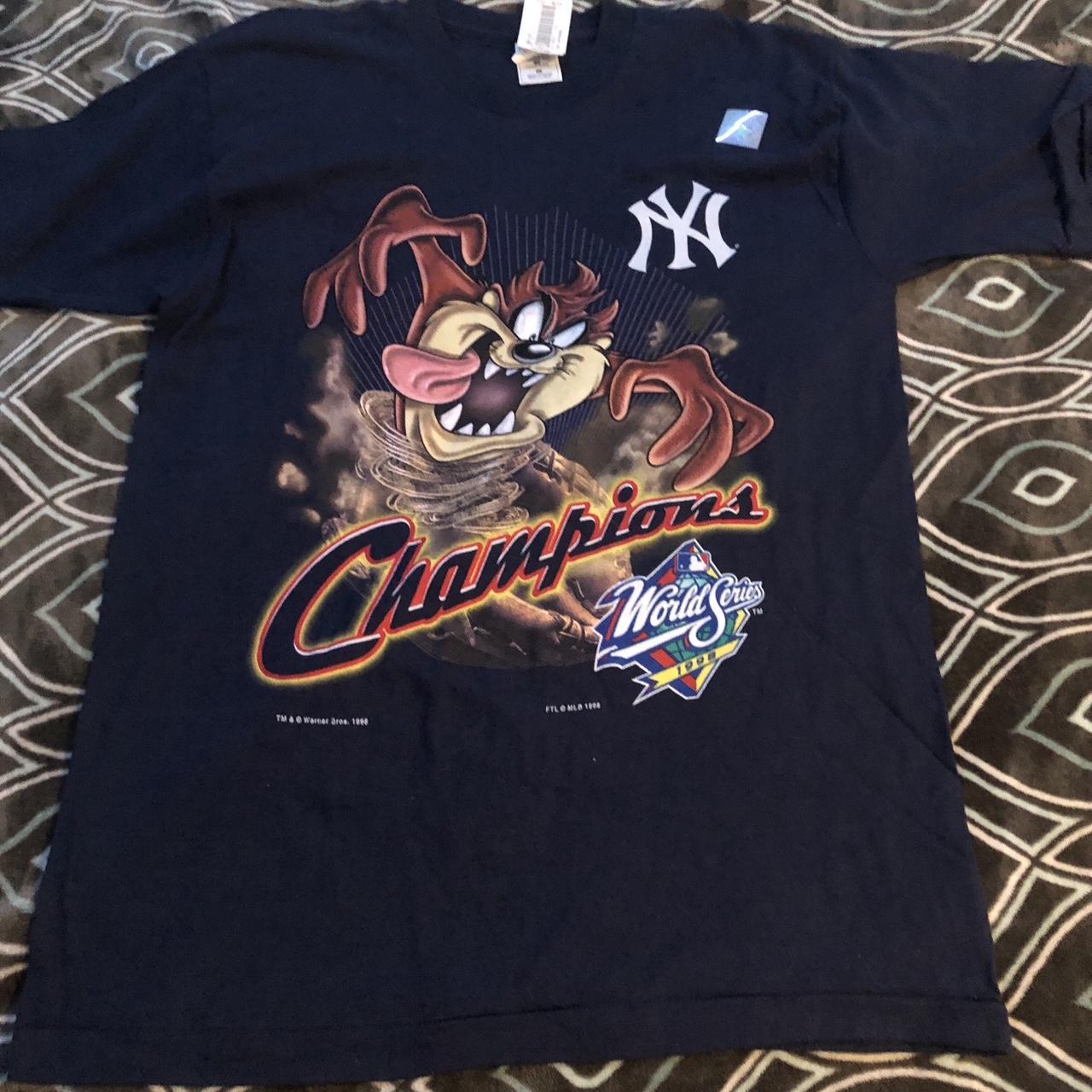 Vintage Yankees Looney Tunes 1998 Championship Shirt... - Depop