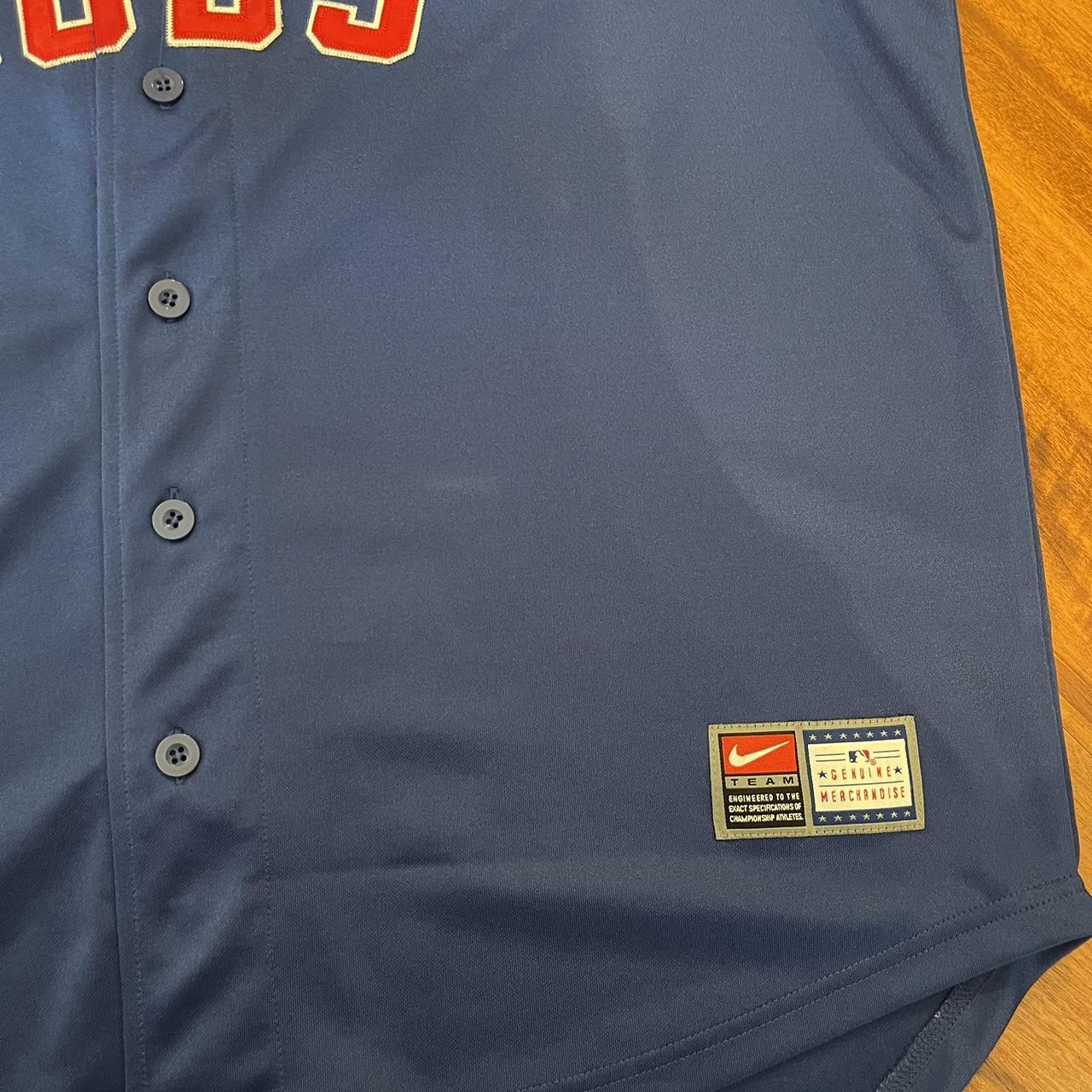 chicago cubs nike jersey button down top tagged - Depop