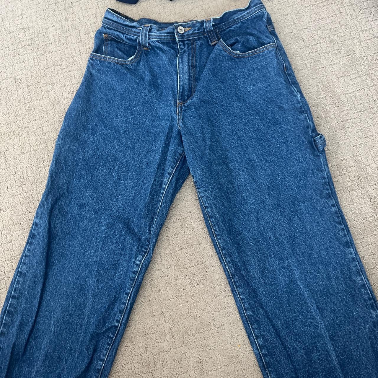 cute jeans that are size L but would fit a medium or... - Depop