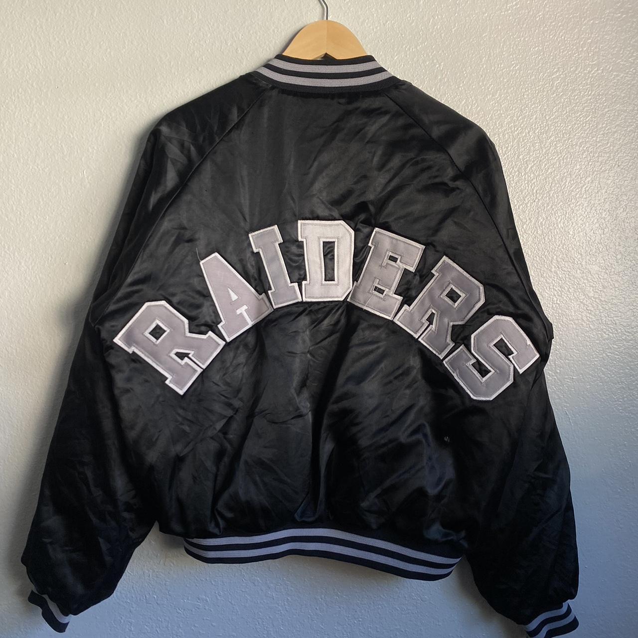 Vintage Raiders Satin Bomber Jacket Size XL (boxy)... - Depop