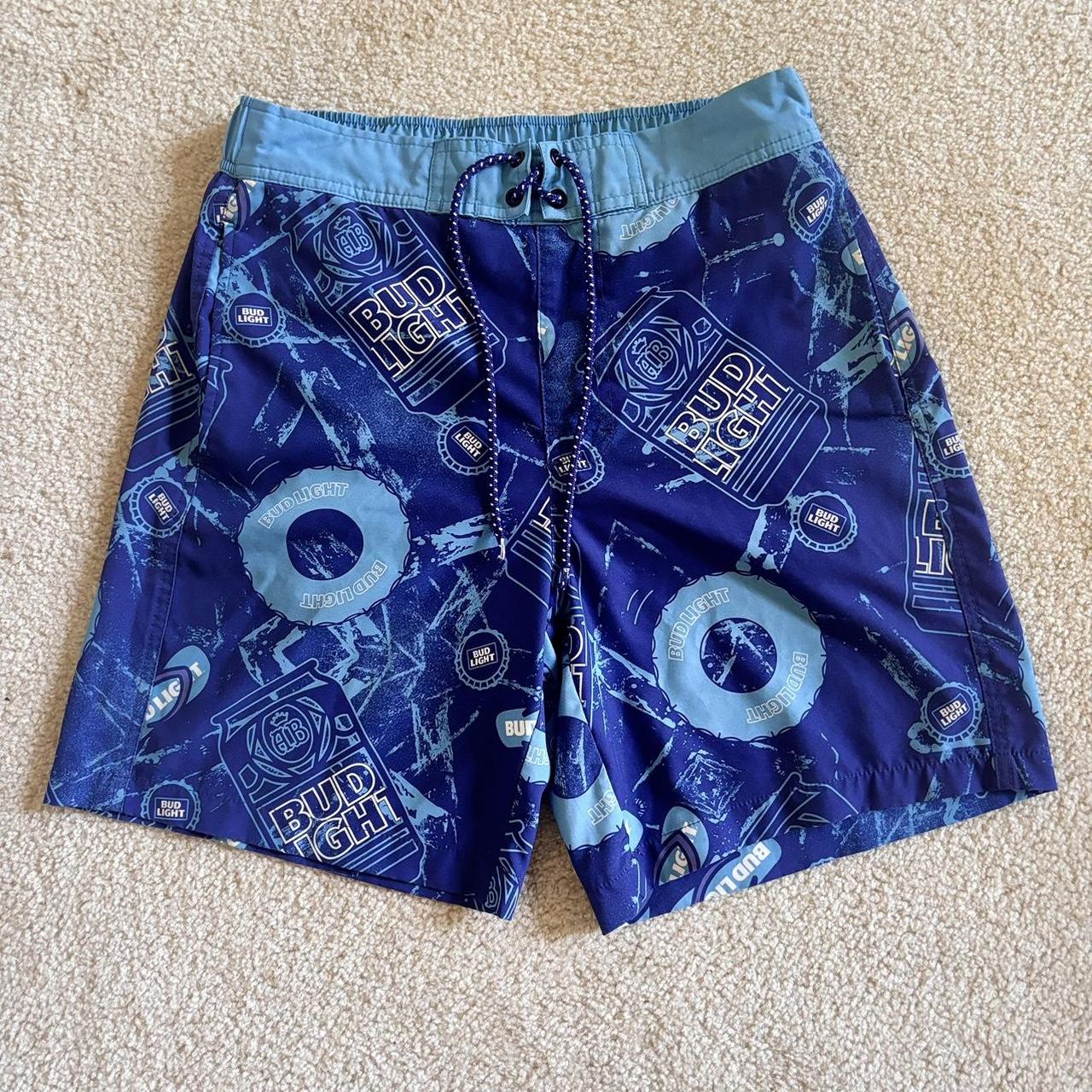 Bud Light Board Shorts Blue Swim Trunks Men s. Depop