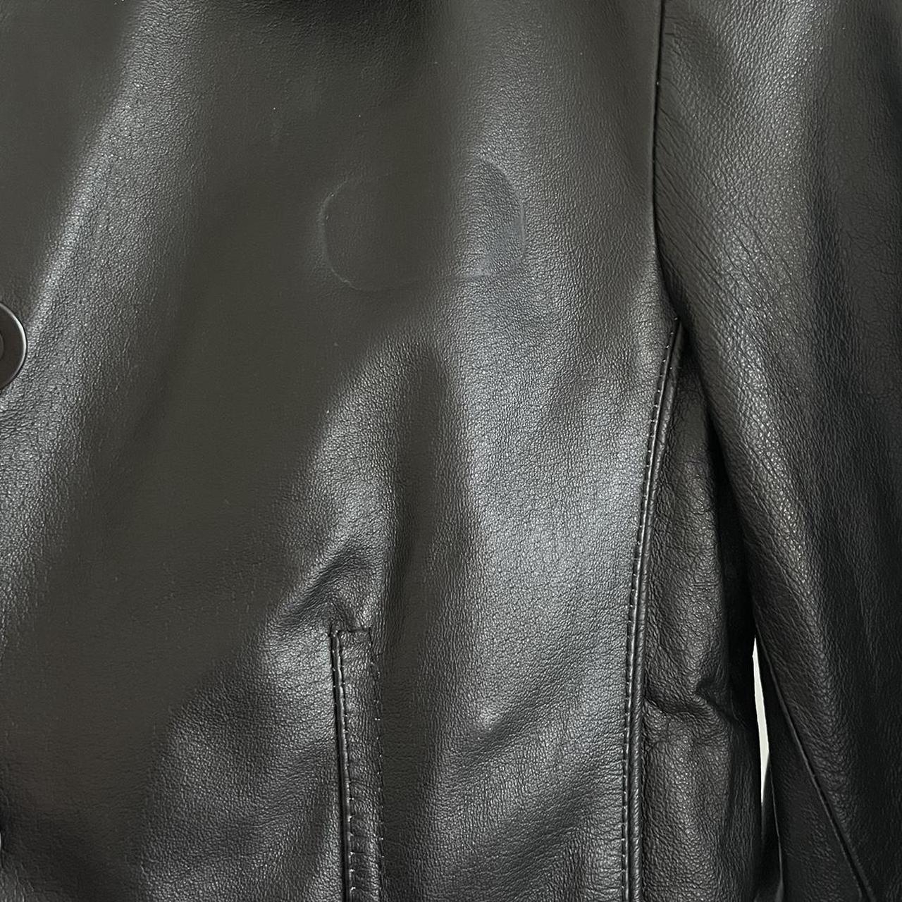 Vintage target black leather jacket Size 8 - fits... - Depop