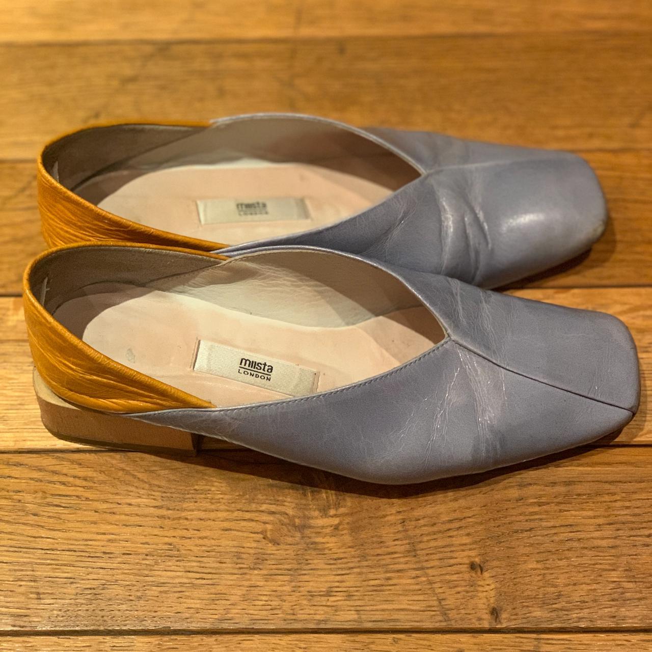 Miista Alma block heeled flats in Blue - Size UK 4 | Depop