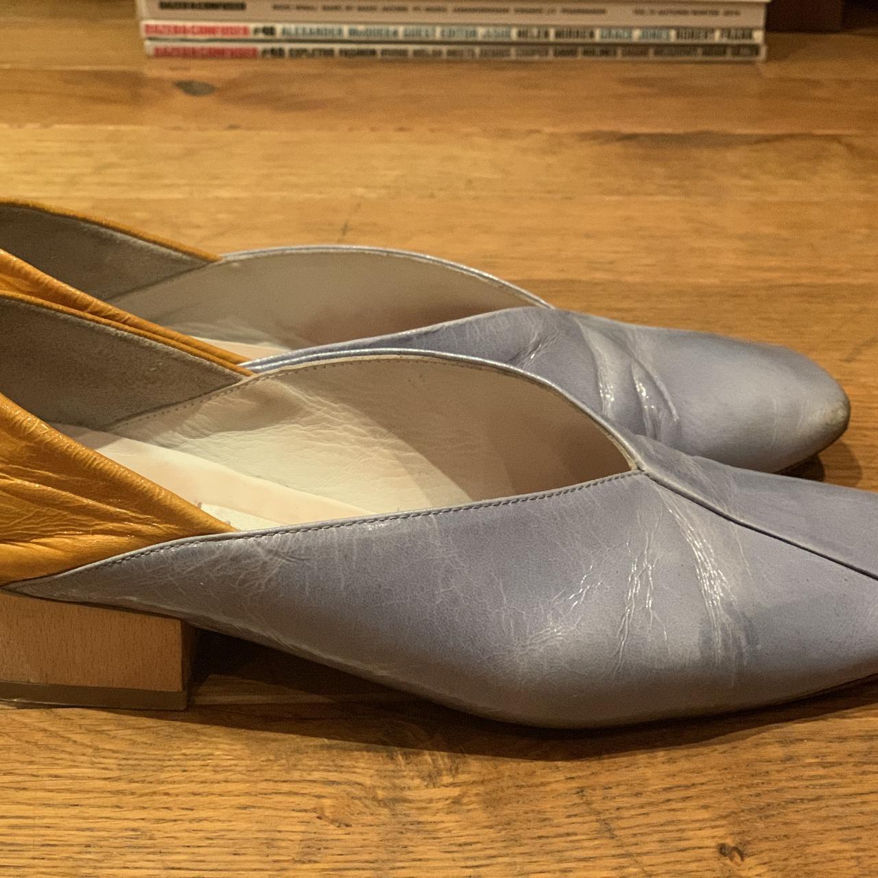 Miista Alma block heeled flats in Blue - Size UK 4 | Depop