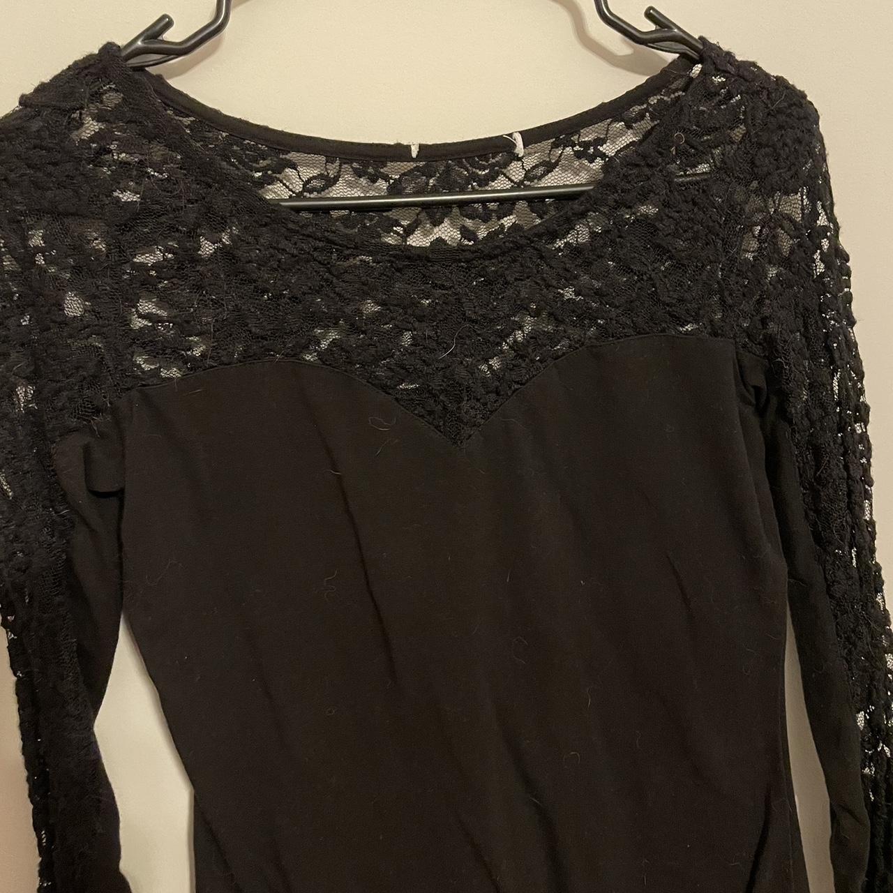 Black lace body suit No tags #pretty #lace #goth... - Depop