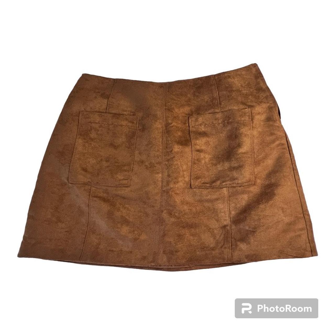 Old Navy Women s Size 4 Faux Suede Brown Mini Skirt. Depop