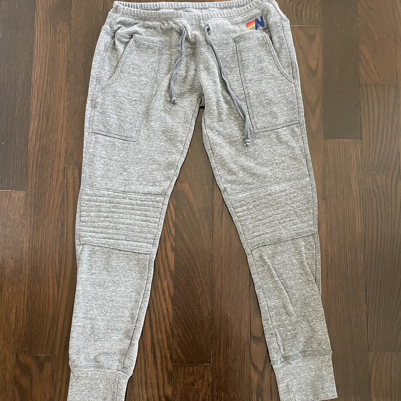 Aviator Nation Moto sweatpants with moto style knees