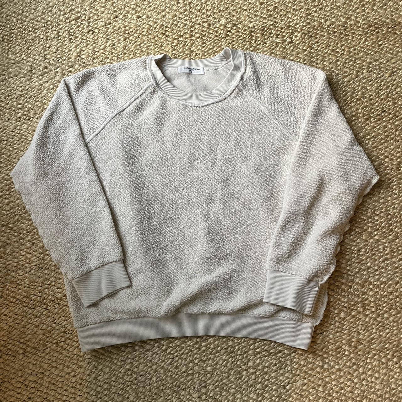 Perfect white tee “ziggy” inside out pullover... - Depop