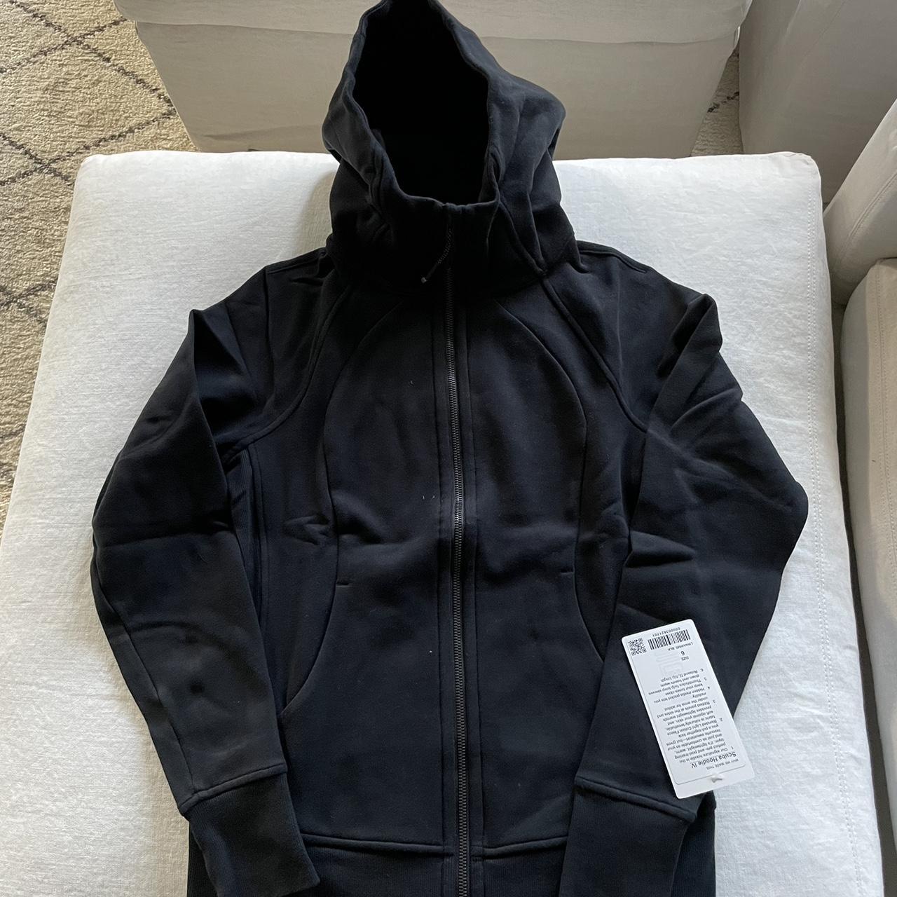 lululemon black scuba hoodie zip up sweatshirt. - Depop