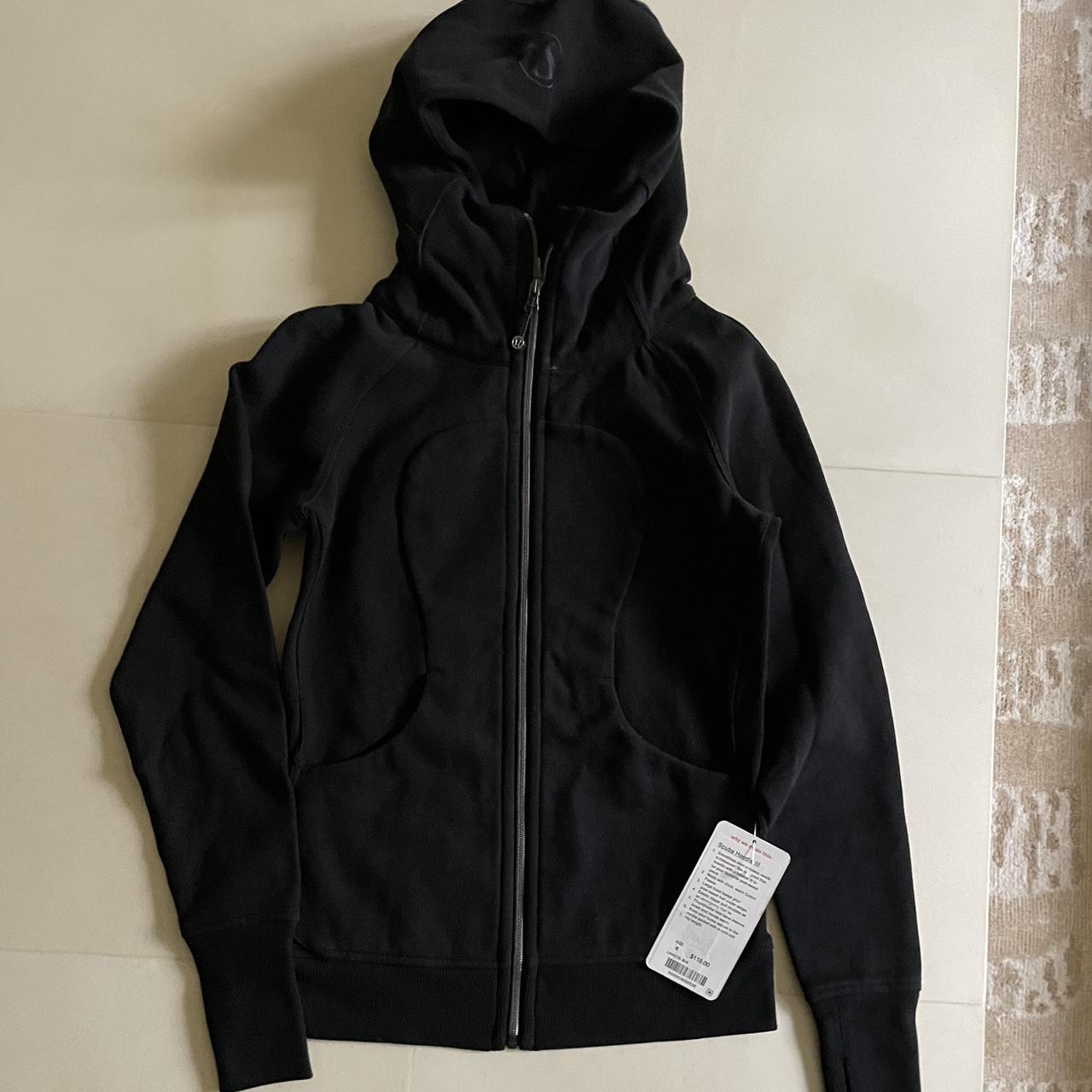 Lululemon scuba hoodie. Size 4. Black. Brand new - Depop