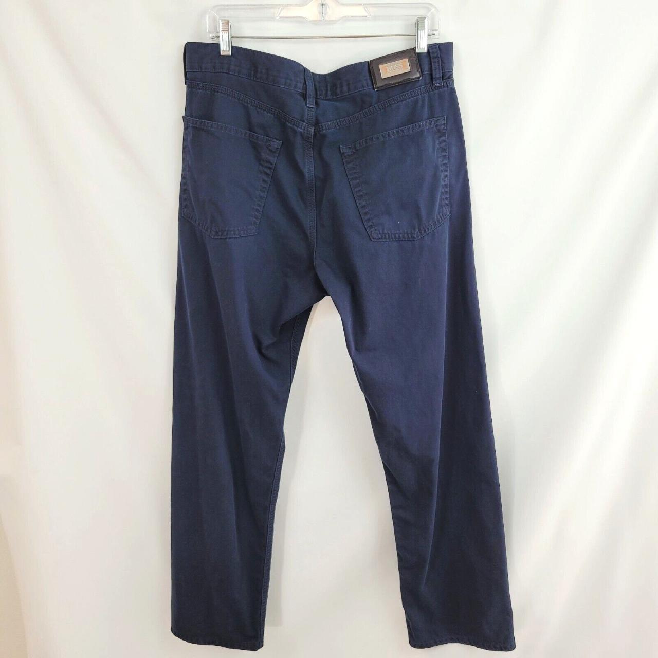 Hugo Boss Alabama Blue Chino Pants 36x32 Flat Front... - Depop