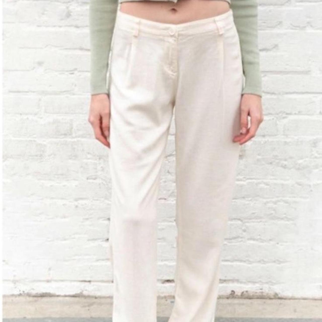 Brandy Melville Amelia pants cream linen Never... Depop