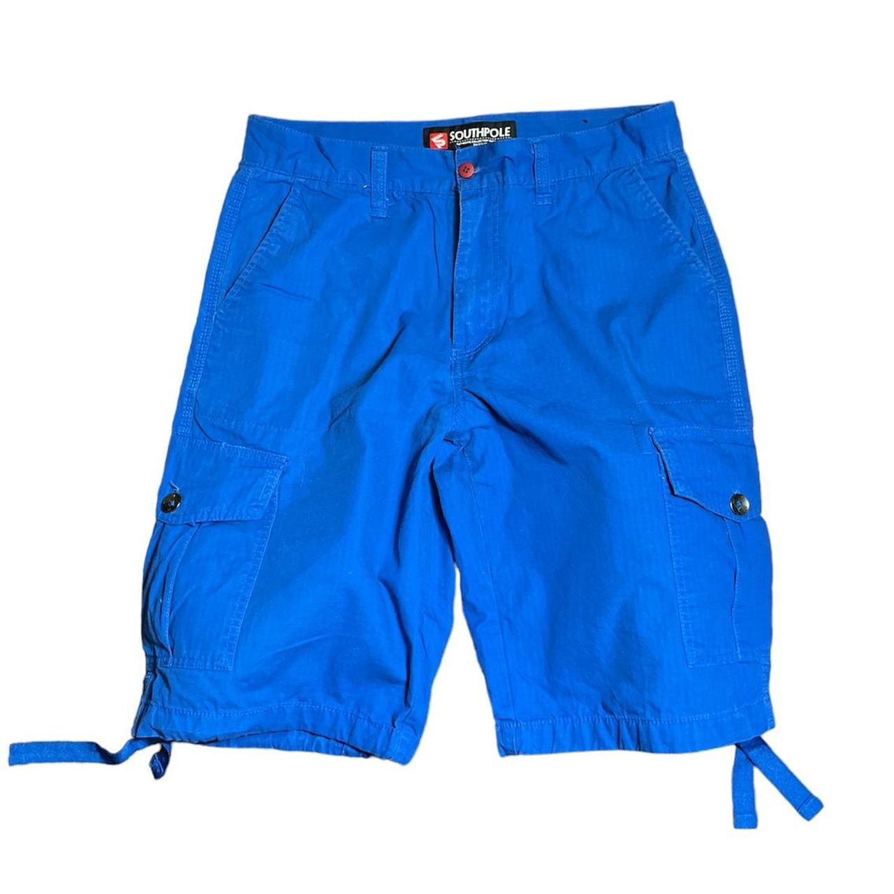 Southpole Blue Cargo Shorts #jnco #skate #wideleg - Depop