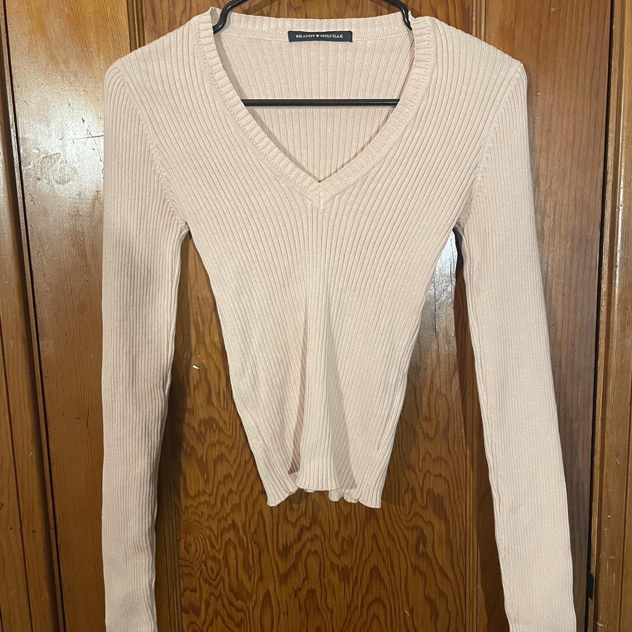 Brandy Melville Women's Pink Shirt Depop
