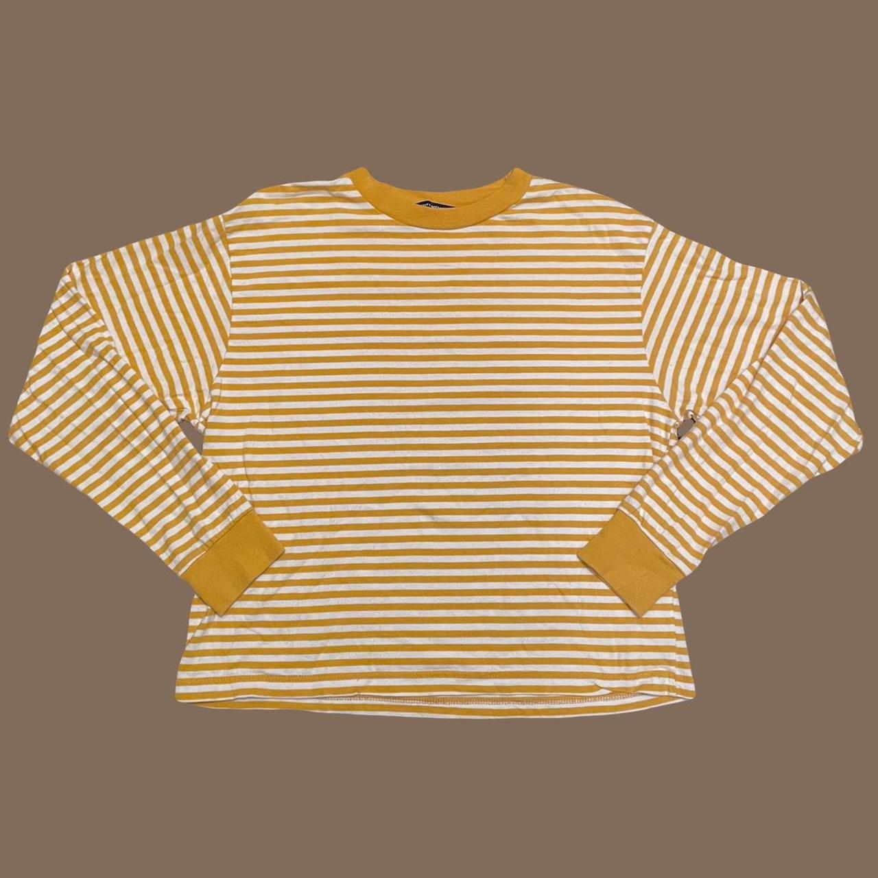 brandy melville yellow striped shirt