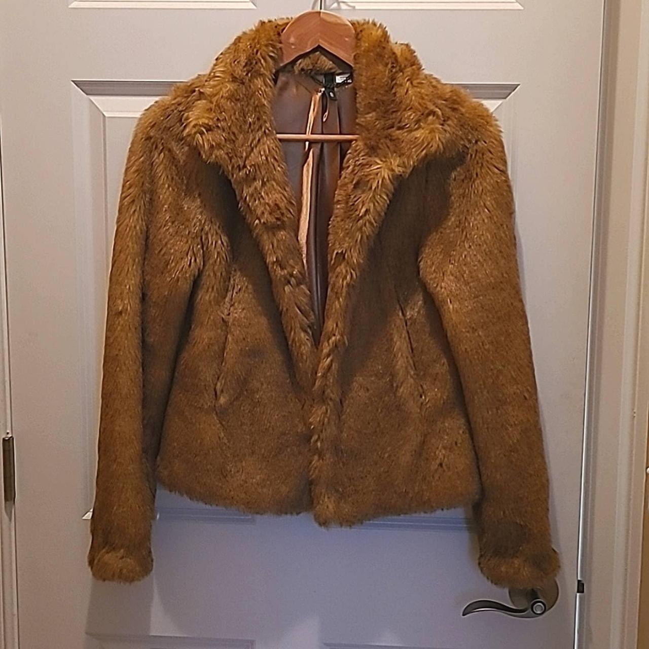 Divided Faux Fur Cropped Jacket Size 8 Brand Is Depop