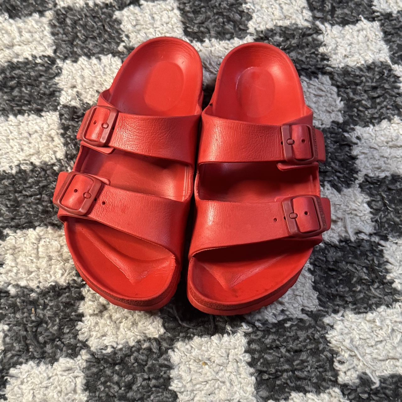 Birkenstock Women's Slides Red US – Red Birkenstock double