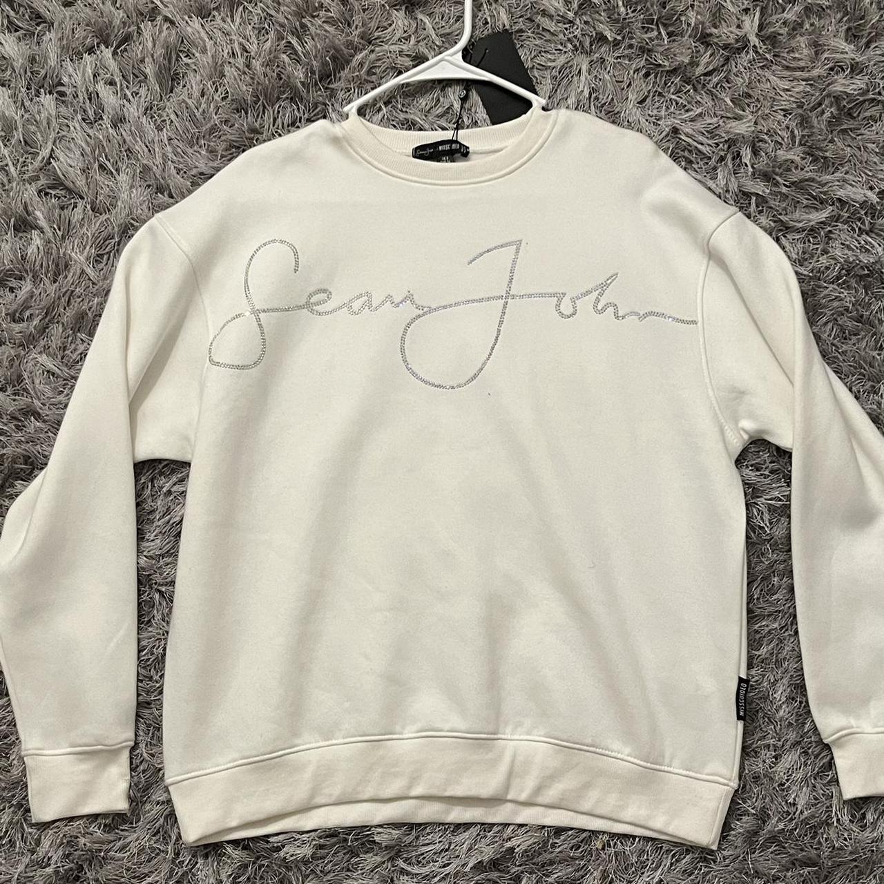 Beigewhite Missguuded Crewneck Sweatshirt Oversized Depop