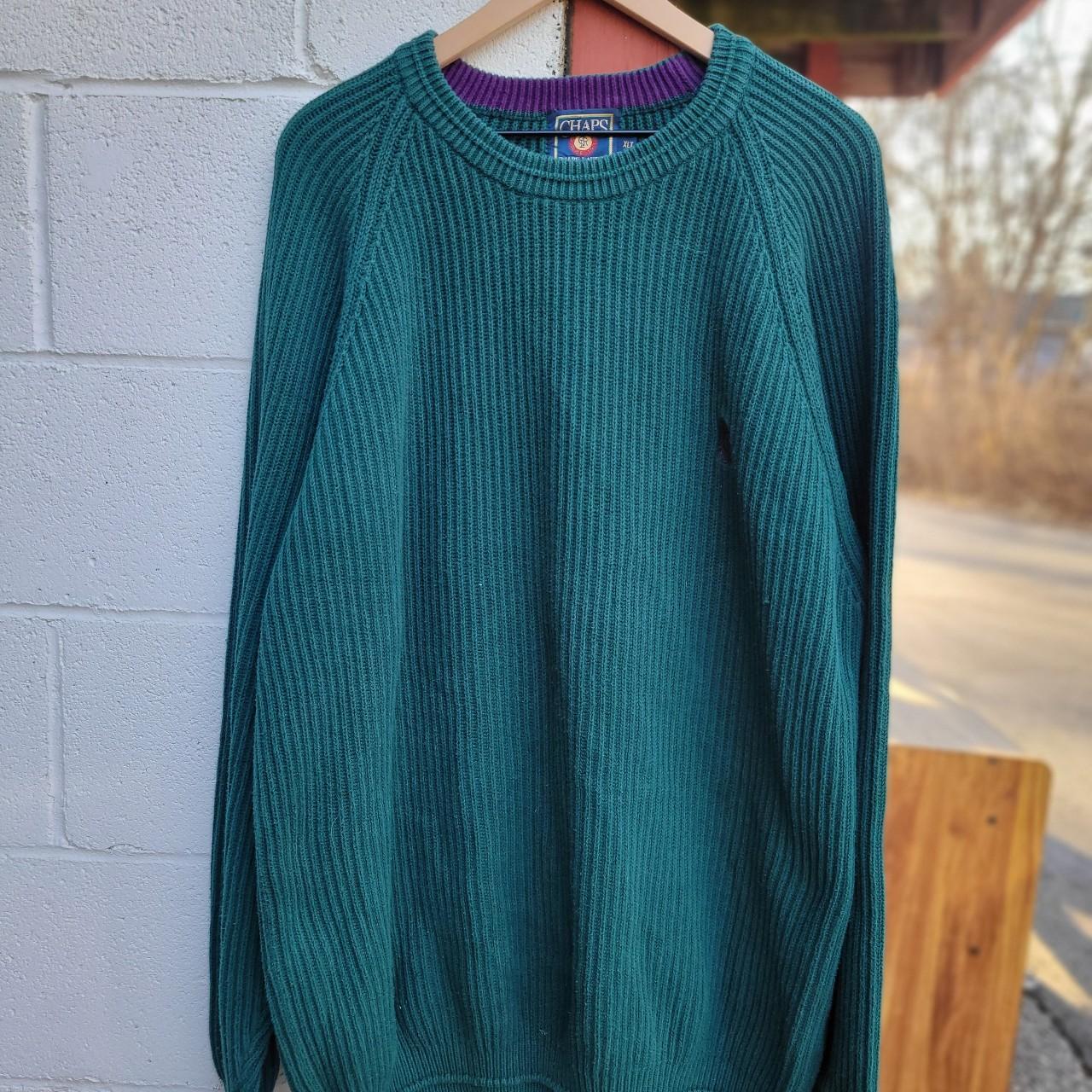 Vintage Raulph Lauren Chaps sweater. Green and... - Depop