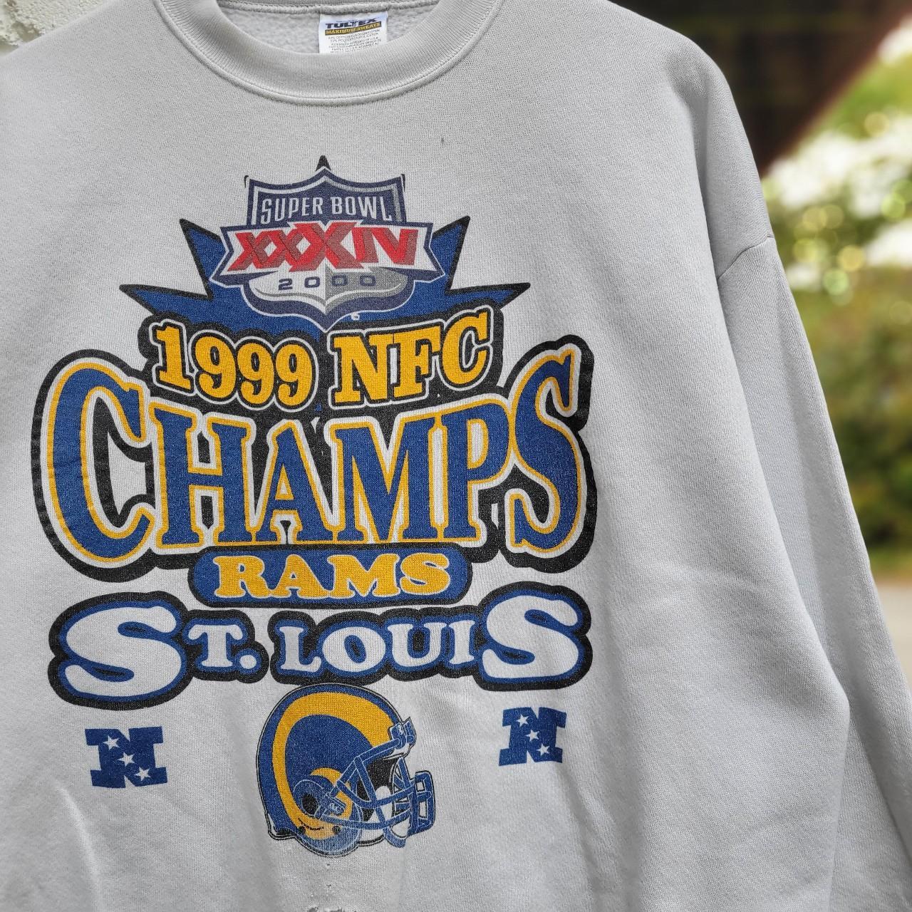 Vintage 90s Distressed NFL ST. Louis Rams Sweatshirt Rams 