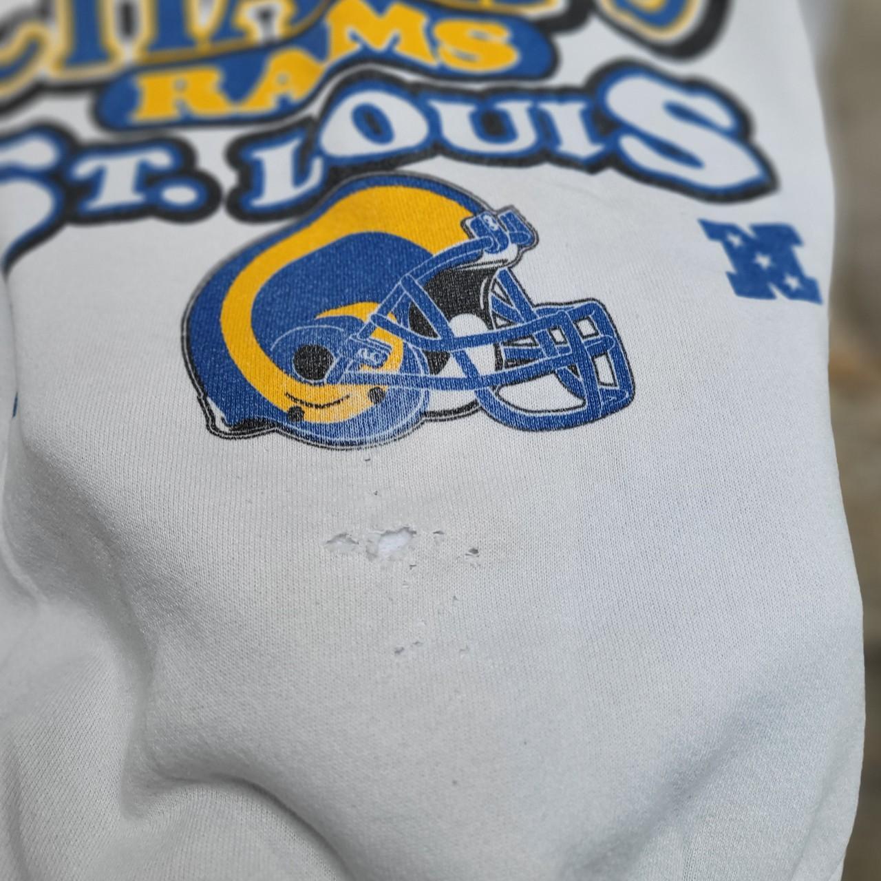 Vintage 90's St. Louis Rams Football Hoodie Size - Depop