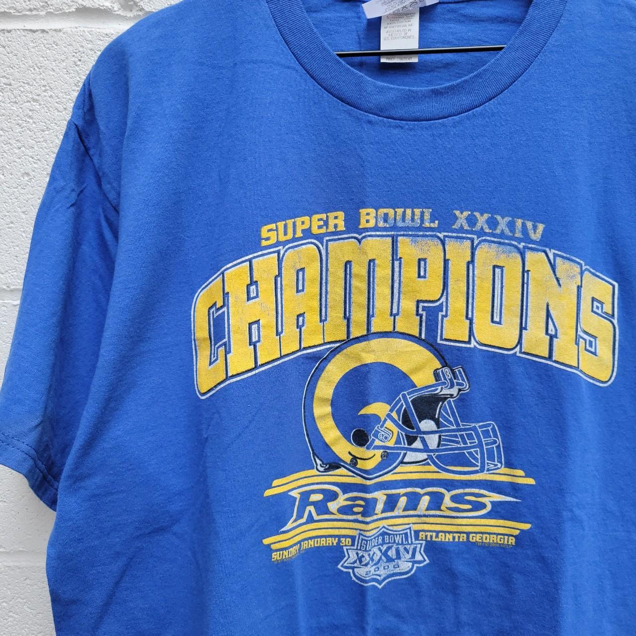 Vintage 60s NFL Rams Jersey Shirt 3/4 Sleeves - Depop