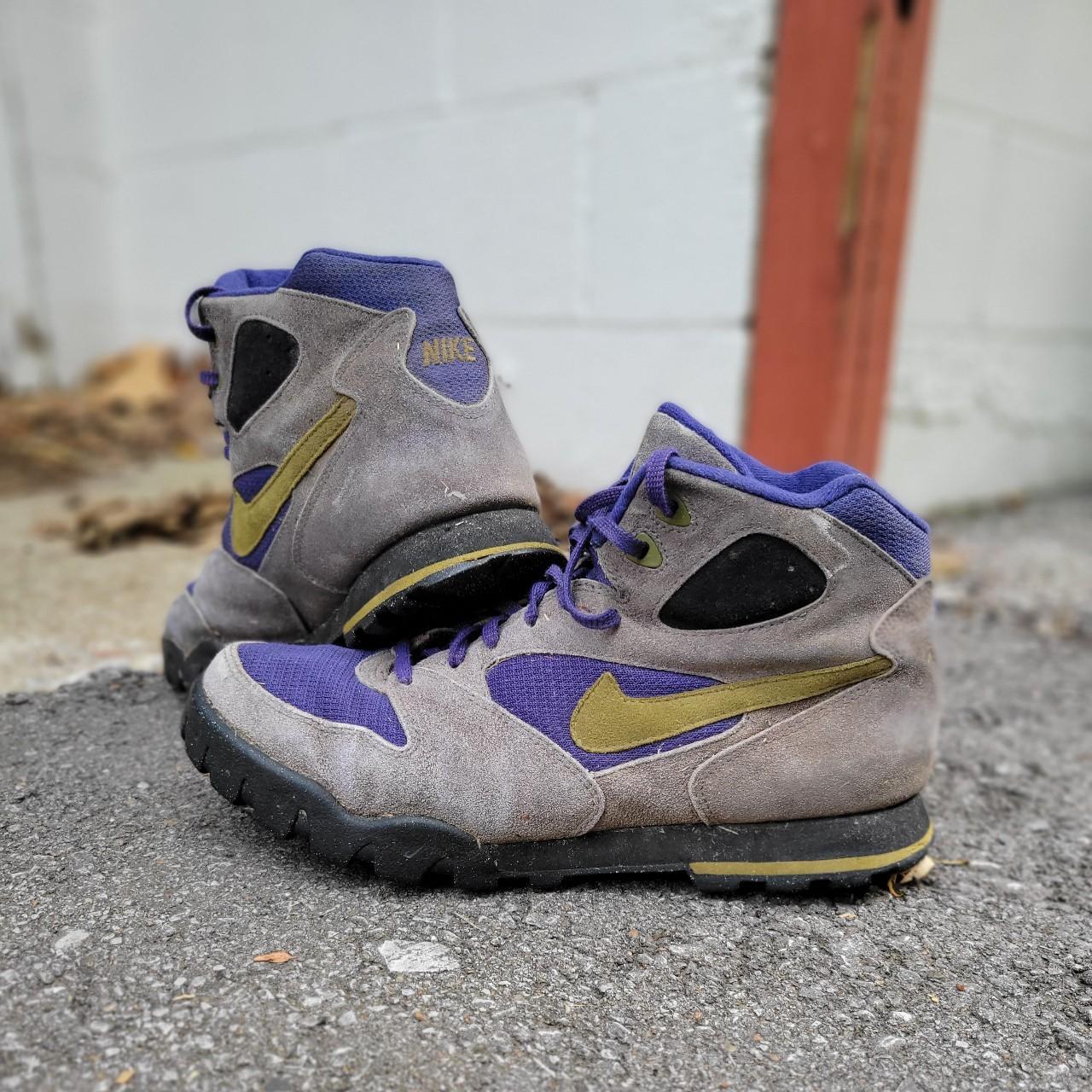 Vintage nike boots. Brown and purple Vintage 90s to... - Depop