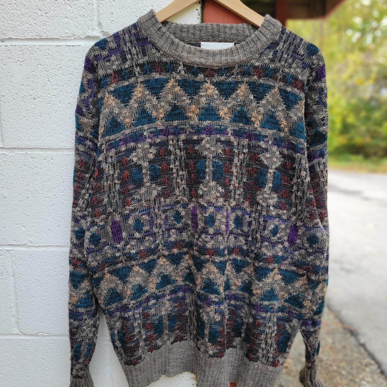 Vintage 90s coogi sweater. Rare colorful 90s knit... - Depop