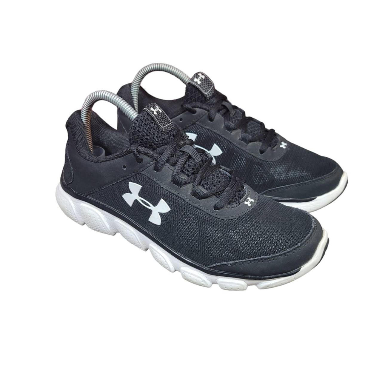 Under Armour Micro G Assert 7 black and white - Depop