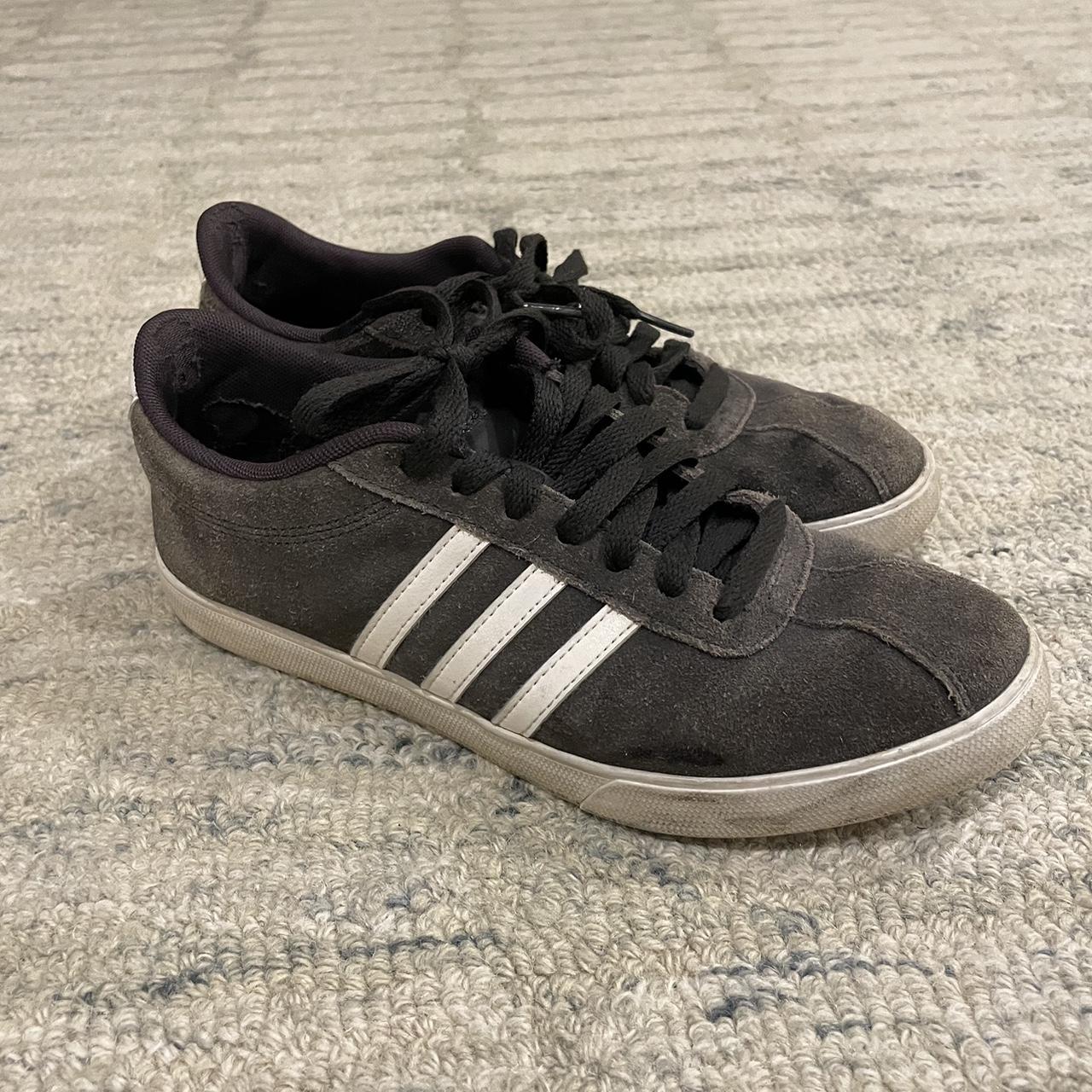 Adidas dark grey shoes. Size 8 Women. Minor signs of... Depop