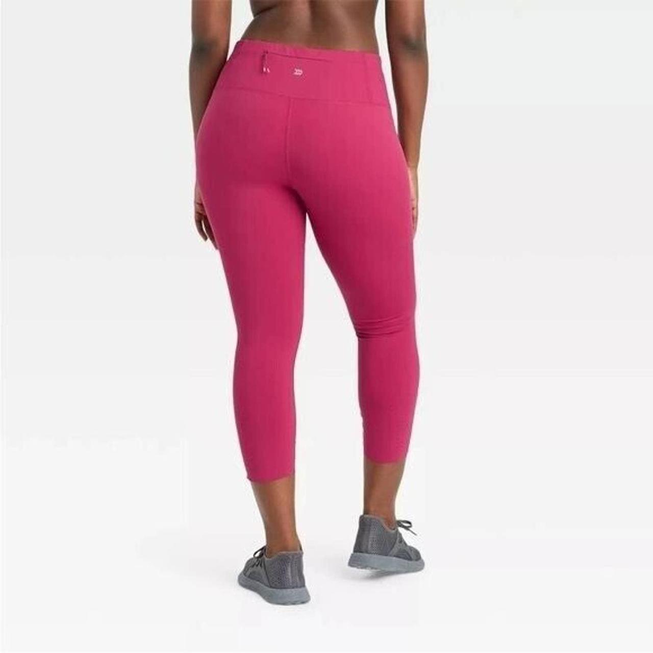 All In Motion Womens Sleek Run High Rise Leggings Size XXL Pink Cranberry