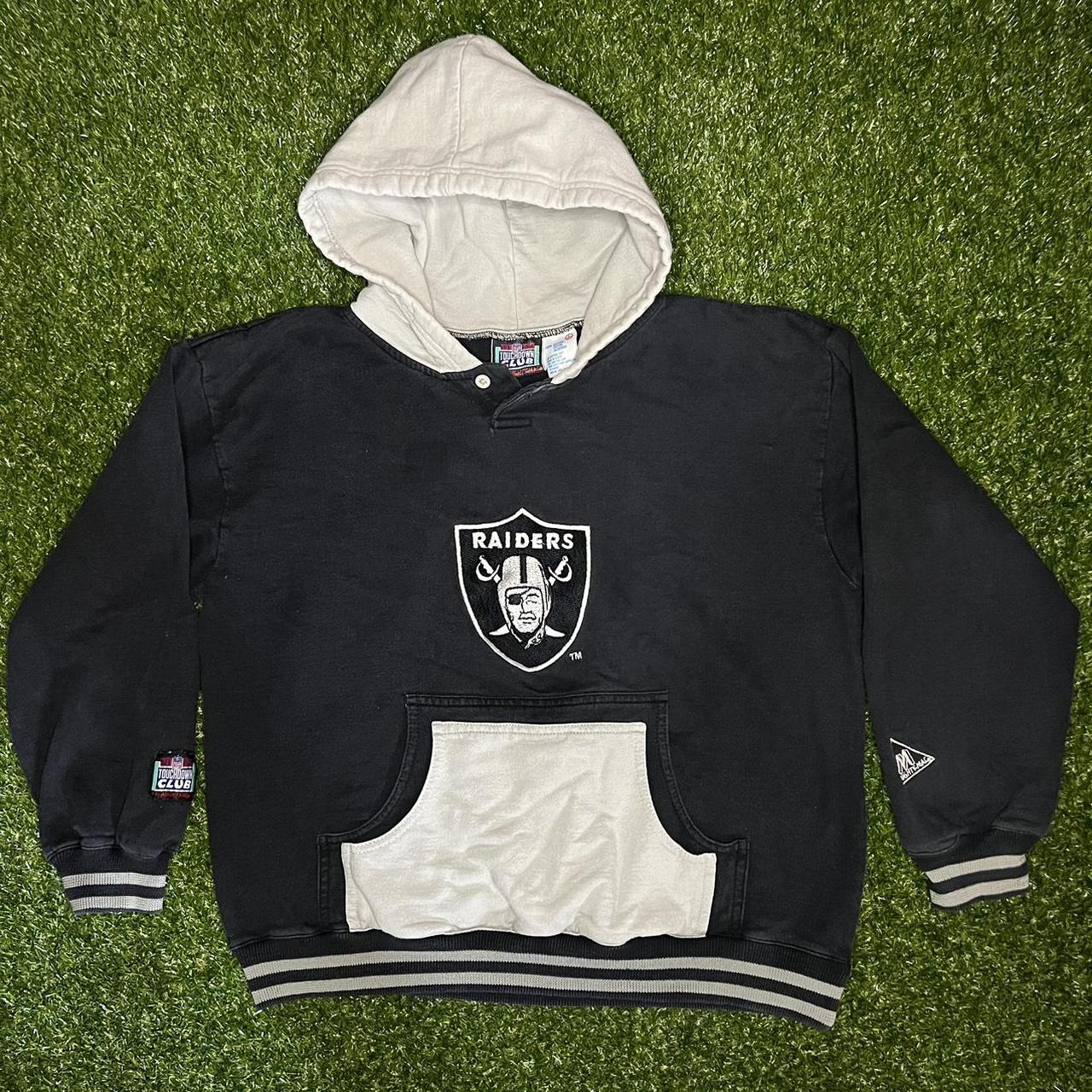 Vintage Oakland Raiders Hoodie Measurements Pit to - Depop