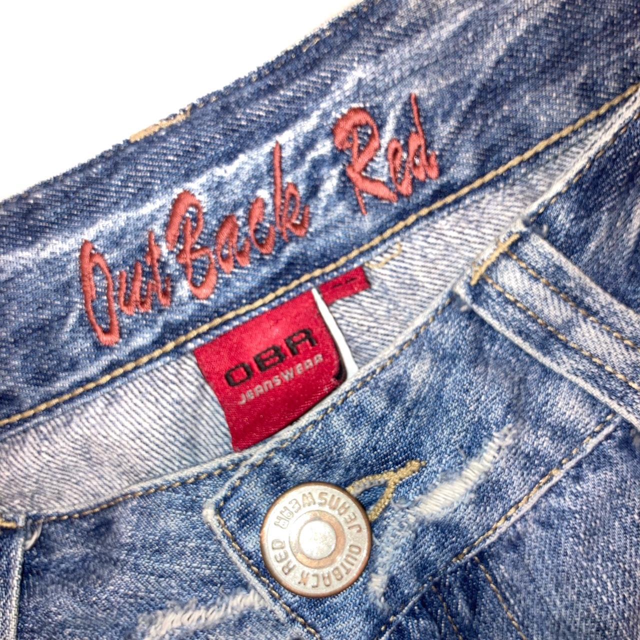 * 90s outback red denim mini shorts * Labeled a 36... - Depop