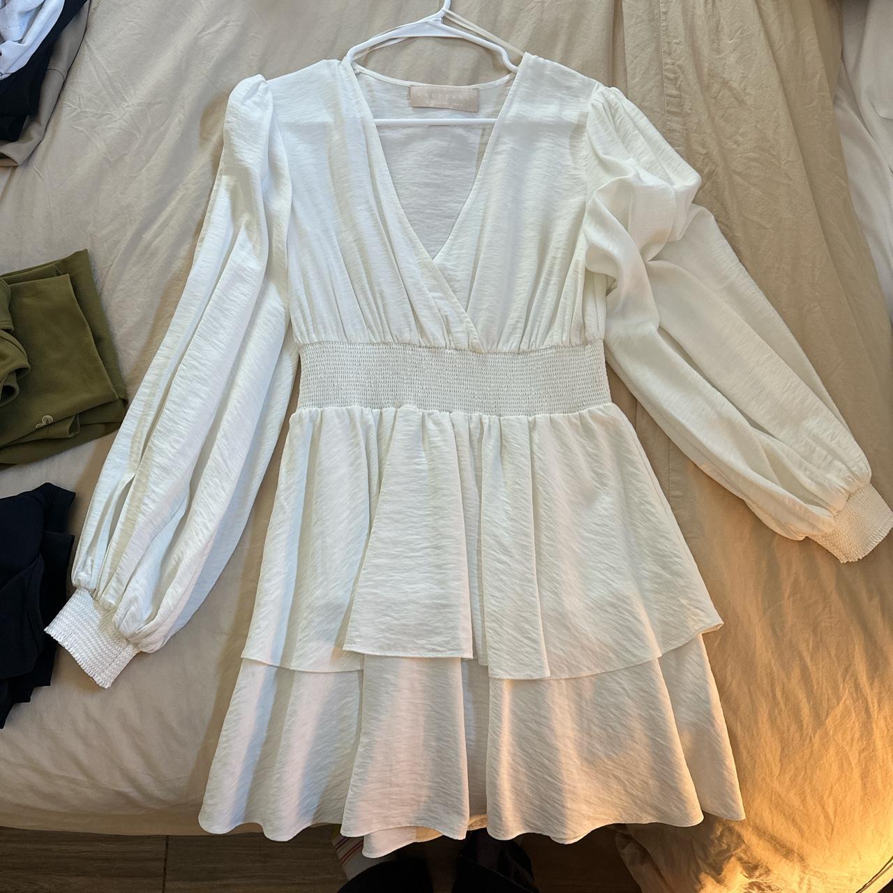 White Keepsake Dress | Size Small | Long Sleeve w/... - Depop