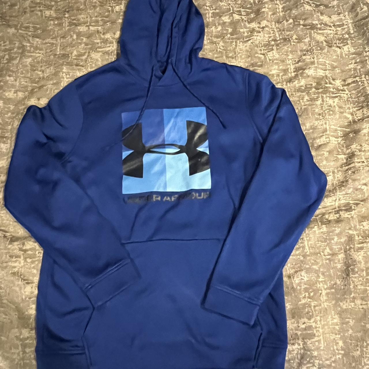 Mens medium royal blue Under Armour hoodie. Great... Depop