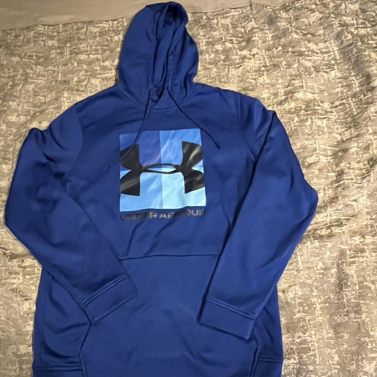 Mens medium royal blue Under Armour hoodie. Great... Depop