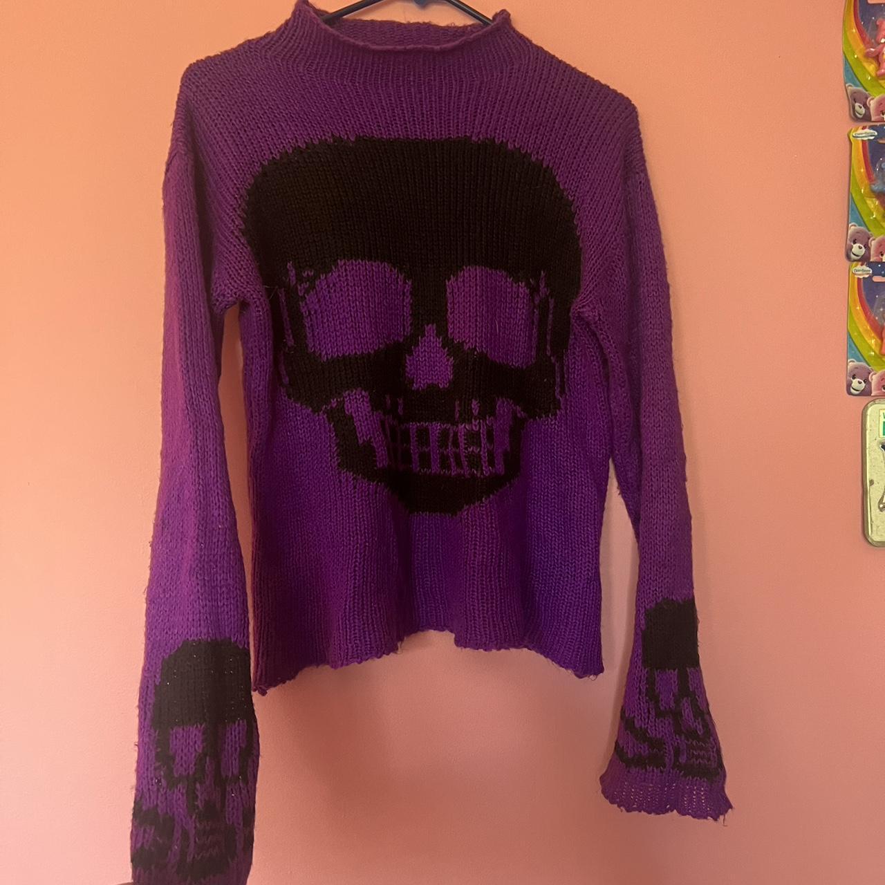 Tripp NYC purple skull knit It goes at