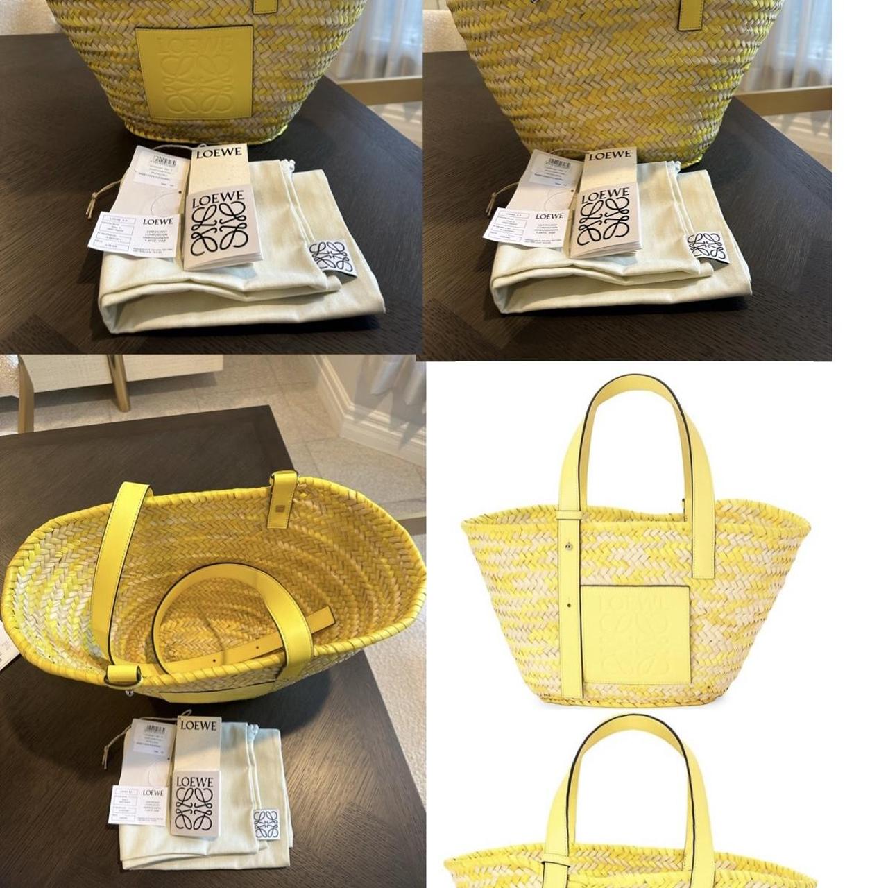 Shop LOEWE Confetti Woven Basket Bag