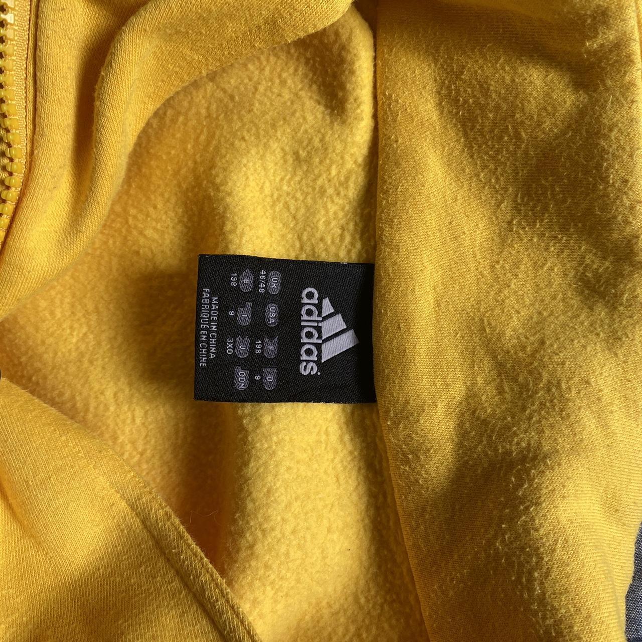 Adidas, Vintage yellow half zip sweater,