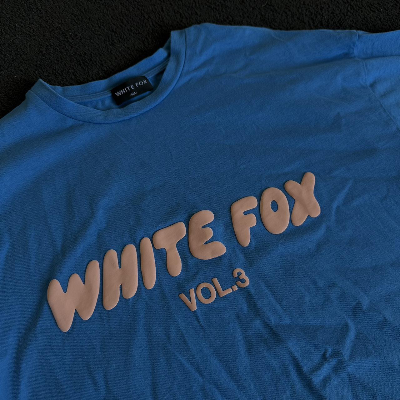 Blue and pink white Fox Boutique oversized t... - Depop