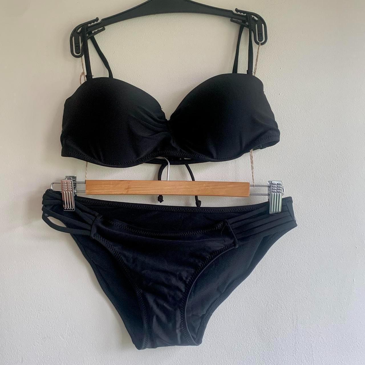 Caged Bandeau Bikini Halter Neck bikini set... - Depop