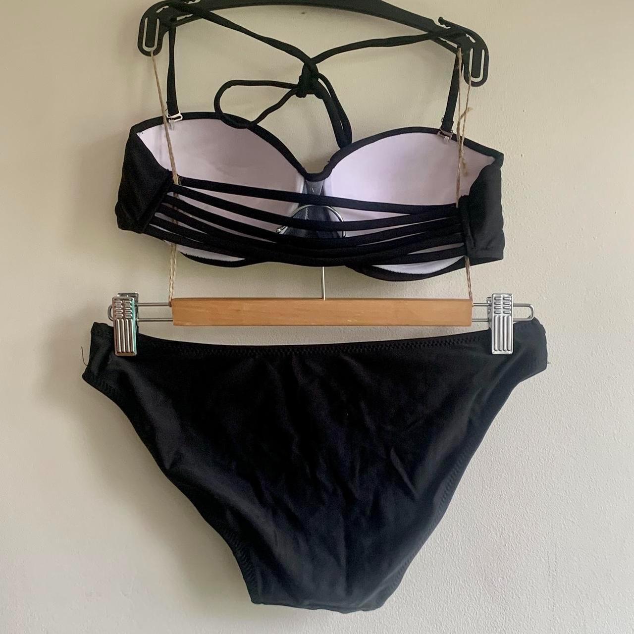 Caged Bandeau Bikini Halter Neck bikini set... - Depop